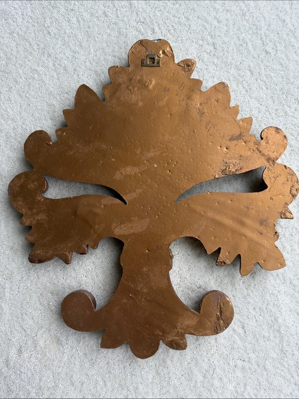 Fleur de Lis Style Wall Hanging Decorative Moulding Plaque French Style Gold
